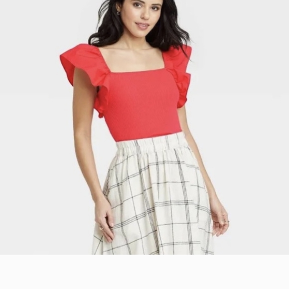 A New Day ruffle top - Picture 2 of 3